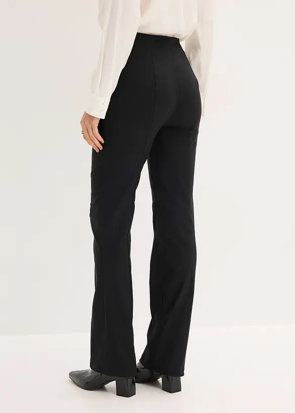 Stretch-Hose flared aus Bengalin in schwarz von hinten - bonprix