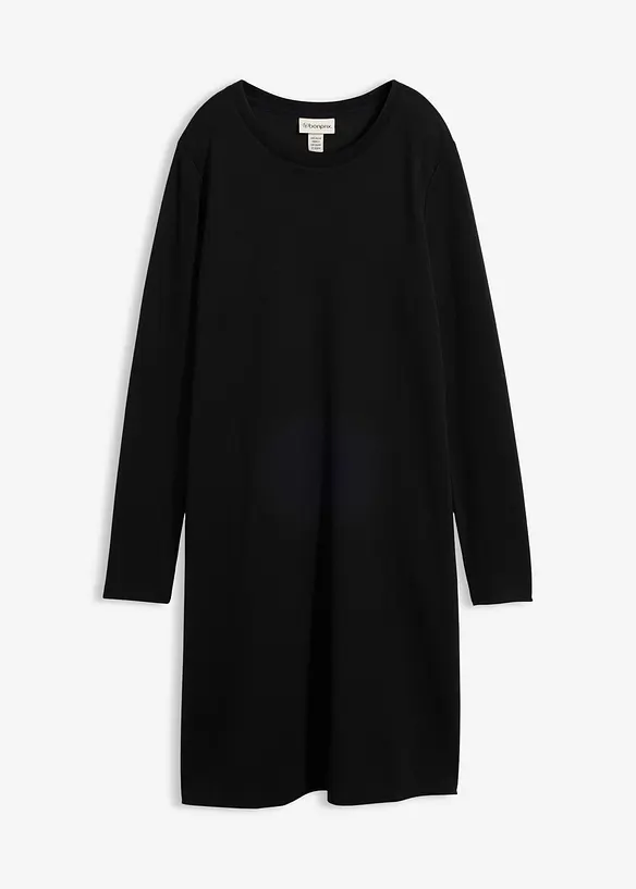 Shirtkleid in A-Linie aus Viskose-Mix in schwarz von vorne - bonprix Shirtkleid in A-Linie aus Viskose-Mix in schwarz von vorne - bonprix