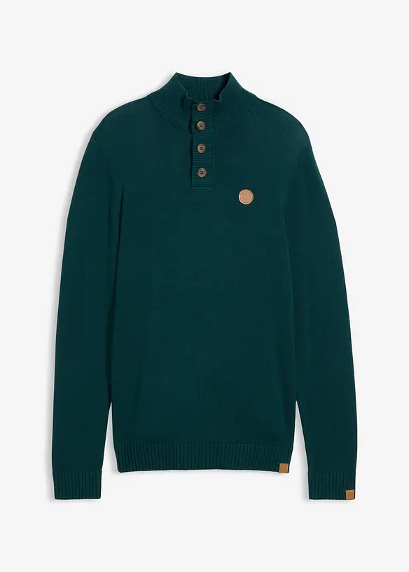 Pullover in Regular Fit in grün von vorne - bonprix
