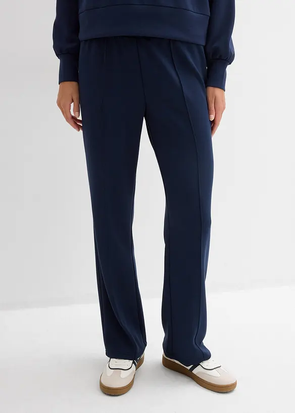 Scuba-Sweathose aus softem Viskose-Mix in blau von vorne - bonprix
