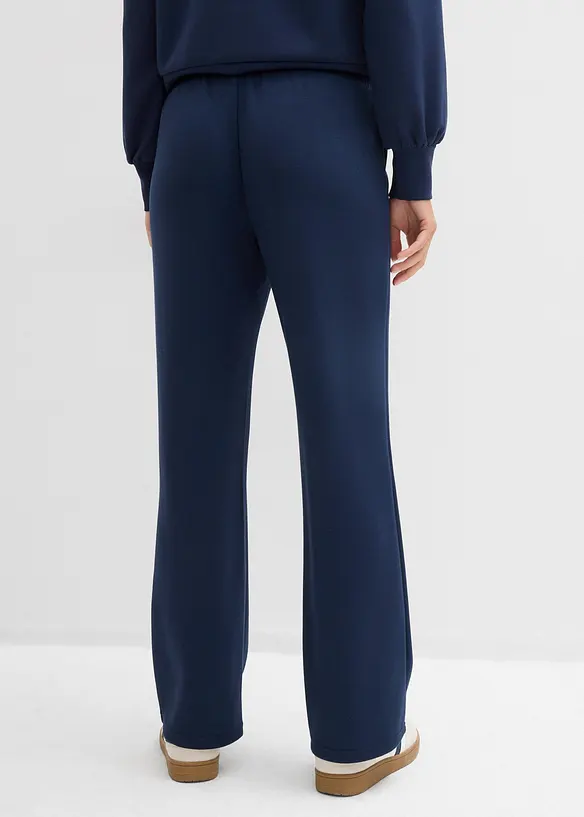 Scuba-Sweathose aus softem Viskose-Mix in blau von hinten - bonprix