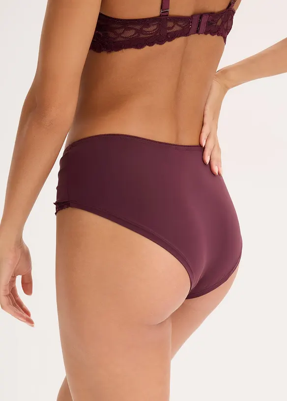 Panty mit recyceltem Polyamid in rot von hinten - bonprix