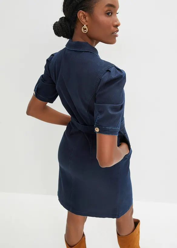 Jeanskleid in blau von hinten (Totalaufnahme) - bonprix Jeanskleid in blau von hinten (Totalaufnahme) - bonprix
