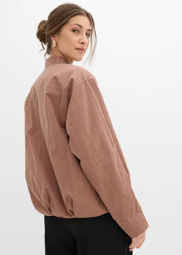 Blouson in Loose Fit in braun von hinten (im Anschnitt) - bonprix