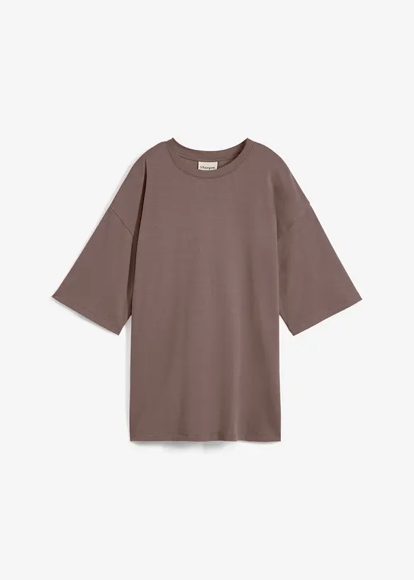 Longshirt aus Interlock in braun von vorne - bonprix