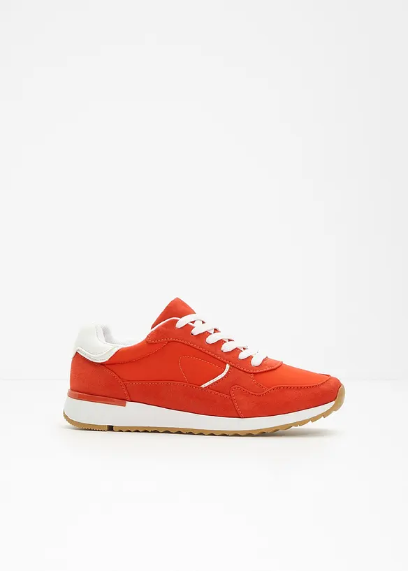 Sneaker im Retrolook in rot - bonprix