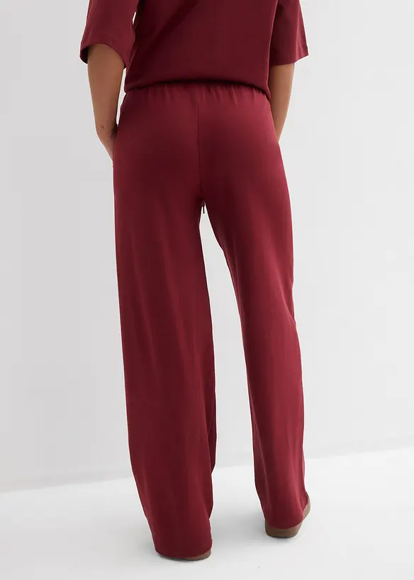 Jersey-Hose aus Interlock in rot von hinten - bonprix Jersey-Hose aus Interlock in rot von hinten - bonprix