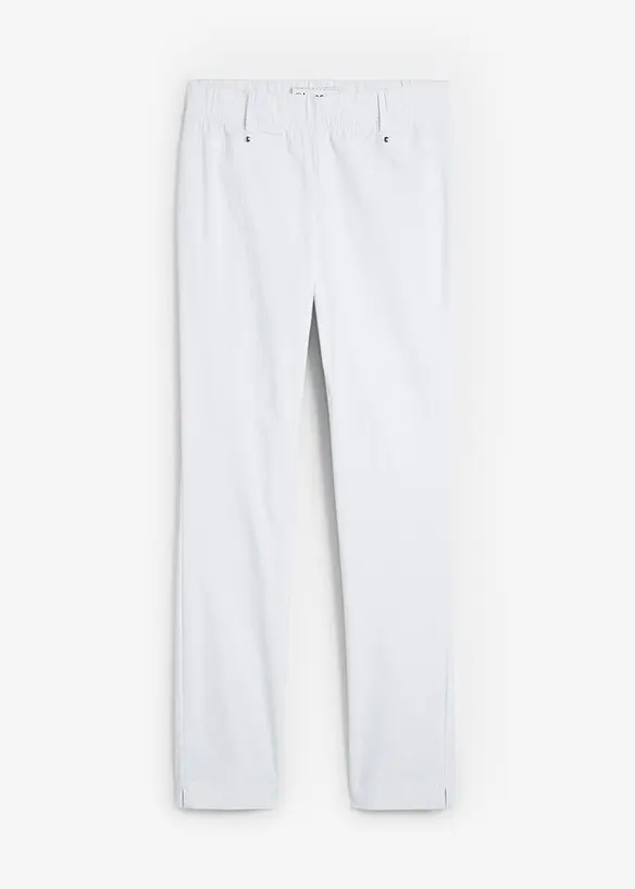 Bengalin-Hose aus Viskose-Mix in weiß von vorne - bonprix