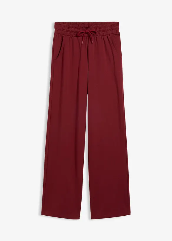 Jersey-Hose aus Interlock in rot von vorne - bonprix Jersey-Hose aus Interlock in rot von vorne - bonprix