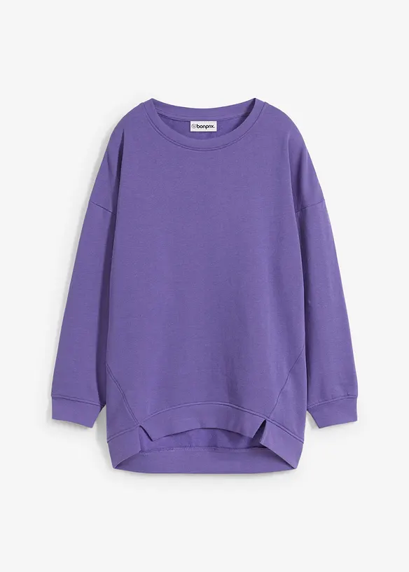 Oversize-Sweatshirt aus Baumwoll-Mix in lila von vorne - bonprix Oversize-Sweatshirt aus Baumwoll-Mix in lila von vorne - bonprix