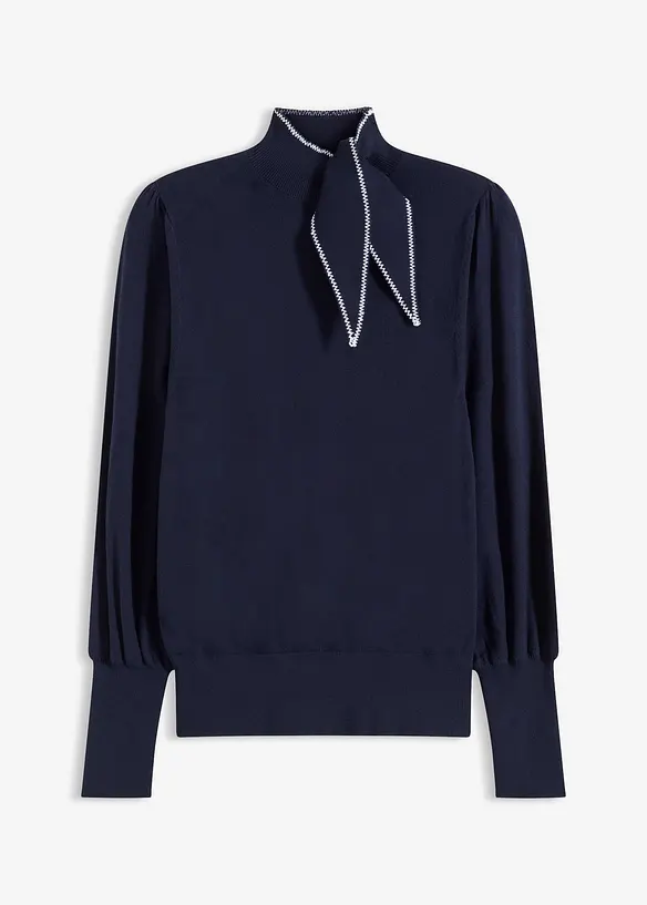 Pullover aus Viskose-Mix in blau von vorne - bonprix Pullover aus Viskose-Mix in blau von vorne - bonprix