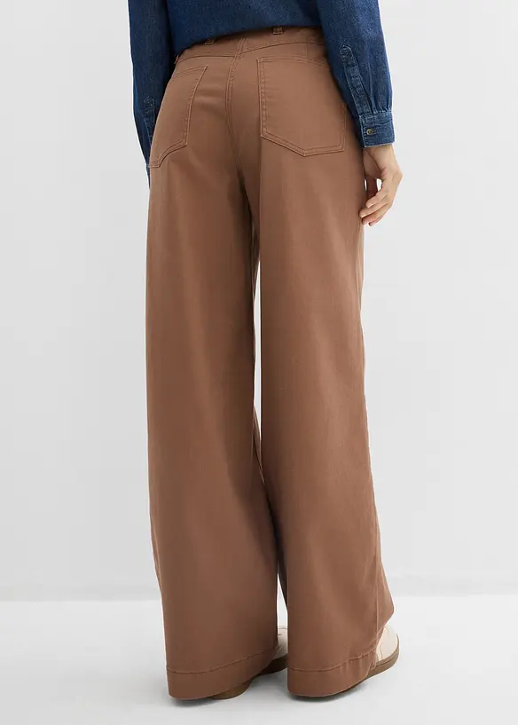 Twillhose aus elastischem Baumwoll-Mix in braun von hinten - bonprix Twillhose aus elastischem Baumwoll-Mix in braun von hinten - bonprix
