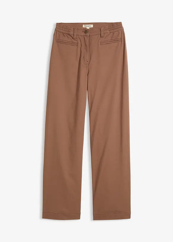 Twillhose aus elastischem Baumwoll-Mix in braun von vorne - bonprix Twillhose aus elastischem Baumwoll-Mix in braun von vorne - bonprix
