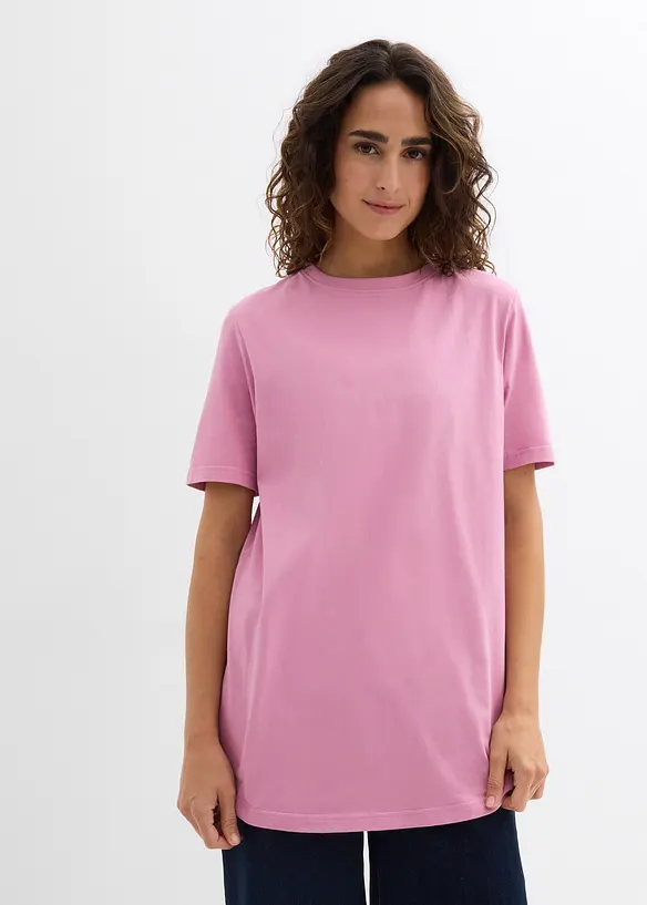 Longshirt aus reiner Bio-Baumwolle (2er Pack) in blau von vorne (im Anschnitt) - bonprix Longshirt aus reiner Bio-Baumwolle (2er Pack) in blau von vorne (im Anschnitt) - bonprix