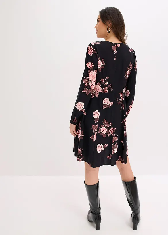 Tunika-Kleid in schwarz von hinten (Totalaufnahme) - bonprix Tunika-Kleid in schwarz von hinten (Totalaufnahme) - bonprix