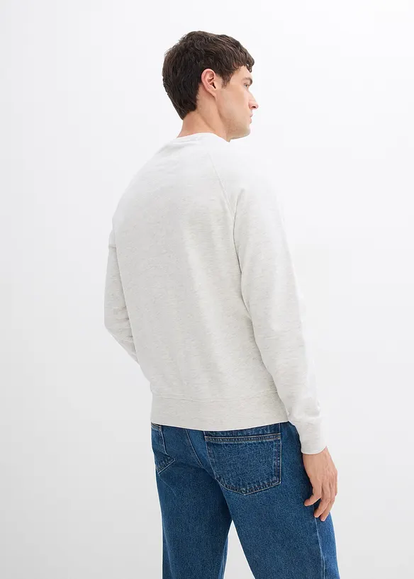 Sweatshirt aus weichem Baumwoll-Mix (2er Pack) in blau von hinten (im Anschnitt) - bonprix