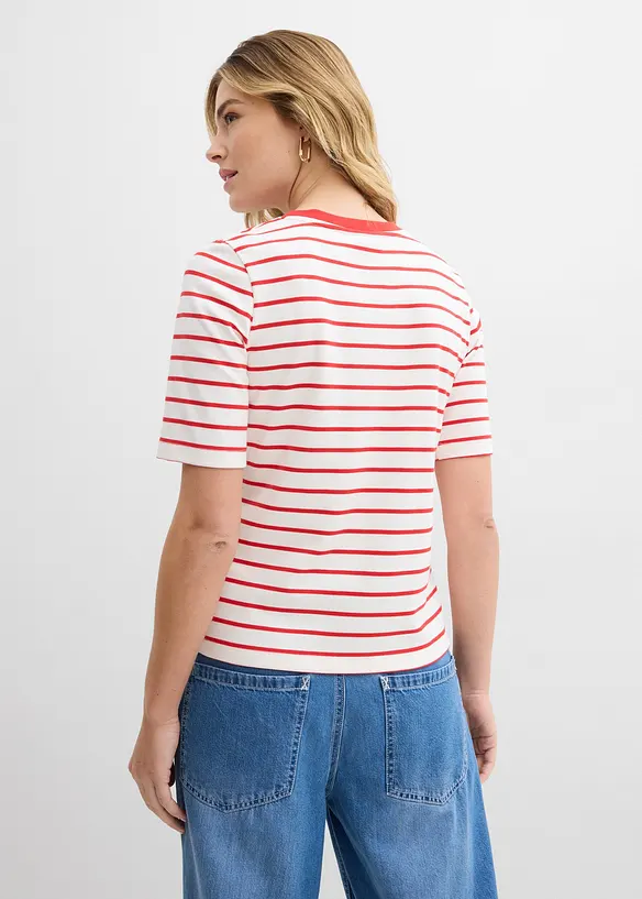T-Shirt aus schwerer Bio-Baumwolle in weiß von hinten (im Anschnitt) - bonprix T-Shirt aus schwerer Bio-Baumwolle in weiß von hinten (im Anschnitt) - bonprix