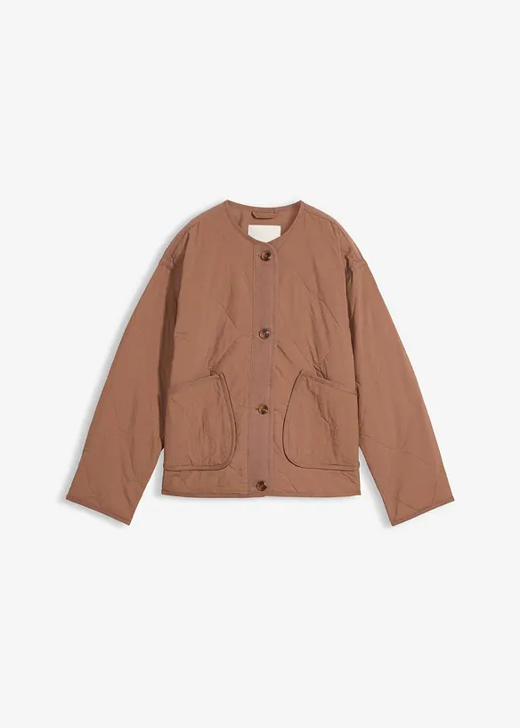 Steppjacke in braun von vorne - bonprix