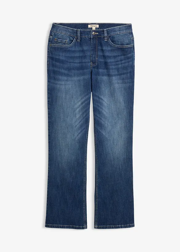 Regular-Fit-Jeans, Bootcut in blau von vorne - bonprix