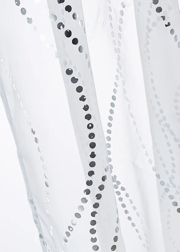 Transparente Gardine aus feinem Voile (1er Pack) in weiß (Detailaufnahme) - bonprix