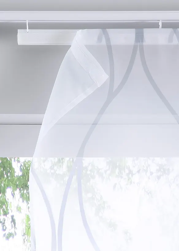 Schiebegardine aus leichtem Voile, auch in extra lang (1er Pack) in weiß - bonprix