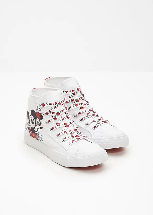 Disney Mickey Mouse High-Top-Sneaker aus Baumwoll-Canvas in weiß - Disney