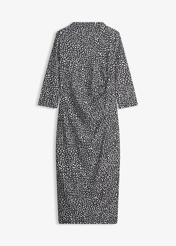 Jerseykleid in schwarz von vorne - bonprix