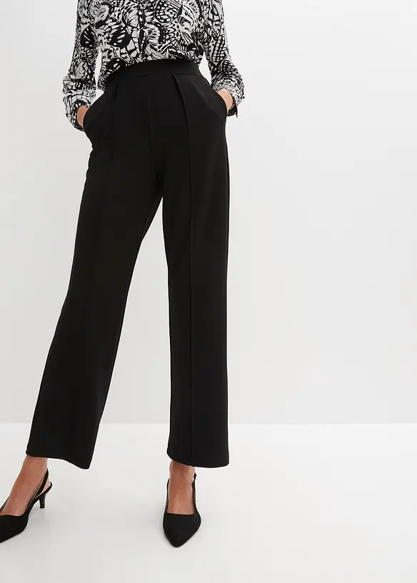 Schlupfhose aus fester Interlock-Qualität in schwarz von vorne - bonprix Schlupfhose aus fester Interlock-Qualität in schwarz von vorne - bonprix