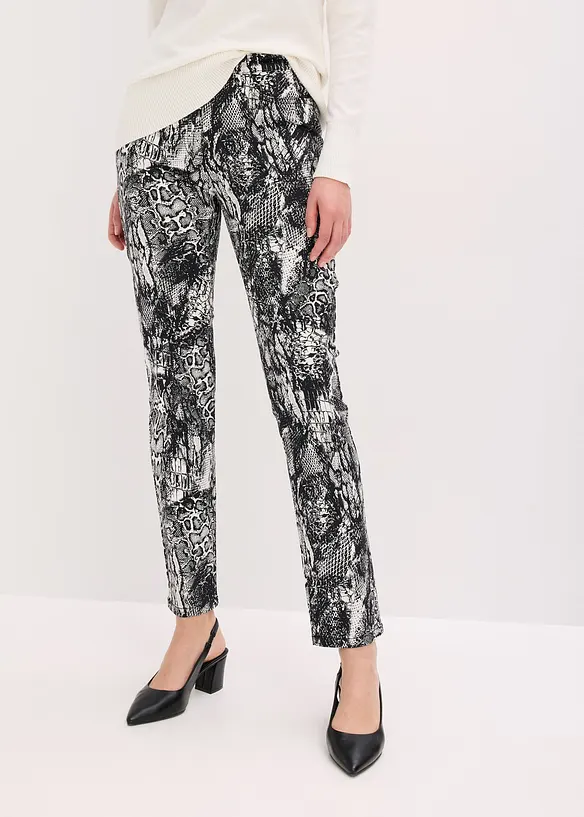 Stretch-Hose in schwarz von vorne - bonprix Stretch-Hose in schwarz von vorne - bonprix