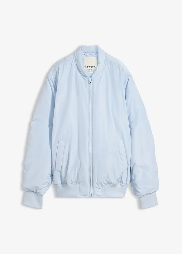 leicht wattierter Blouson in blau von vorne - bonprix
