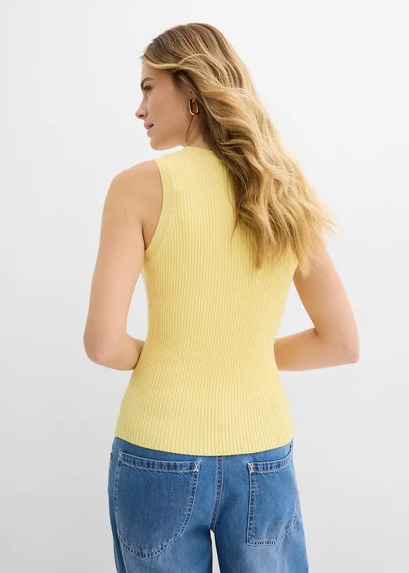 Stricktop mit Viskose in gelb von hinten (im Anschnitt) - bonprix Stricktop mit Viskose in gelb von hinten (im Anschnitt) - bonprix