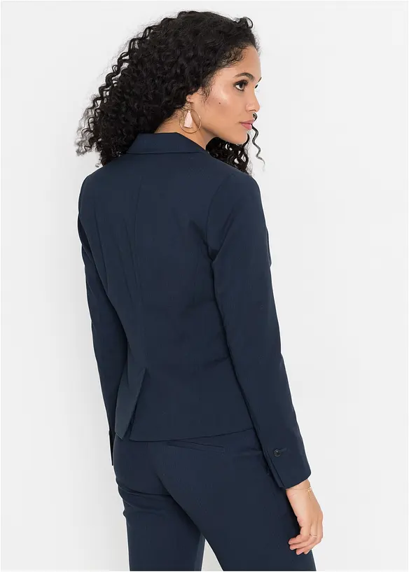 Blazer mit Paspeltaschen Petite in blau von hinten (im Anschnitt) - bonprix Blazer mit Paspeltaschen Petite in blau von hinten (im Anschnitt) - bonprix