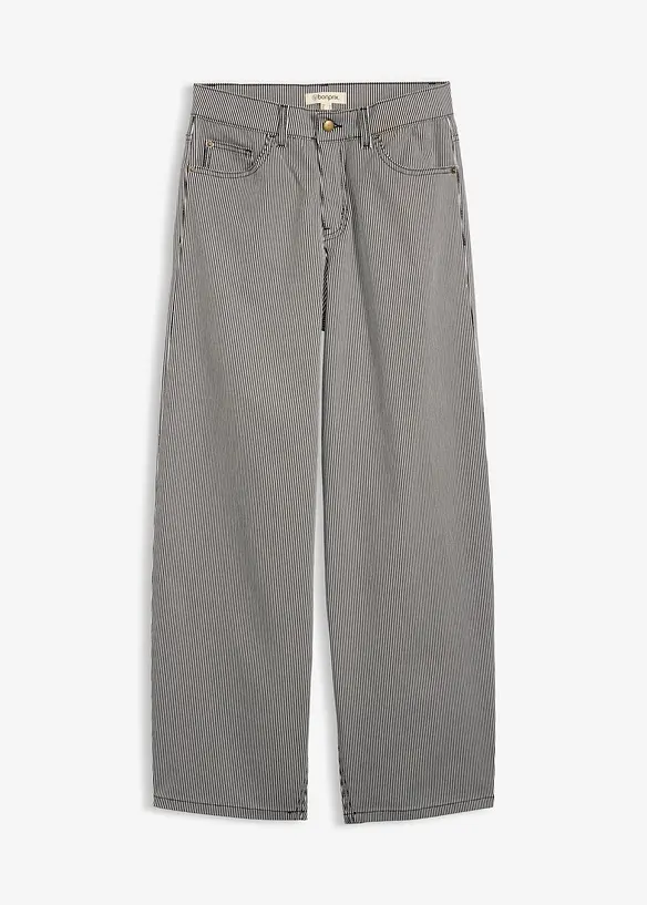 Ballon Fit-Hose mit Streifen in schwarz von vorne - bonprix Ballon Fit-Hose mit Streifen in schwarz von vorne - bonprix