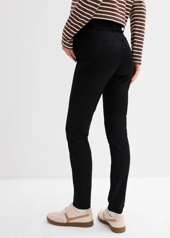 2-in-1 Super-Stretch Jeans für die Schwangerschaft und danach, Slim in schwarz von hinten - bonprix