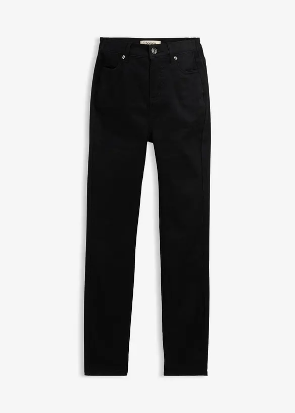 2-in-1 Super-Stretch Jeans für die Schwangerschaft und danach, Slim in schwarz von vorne - bonprix