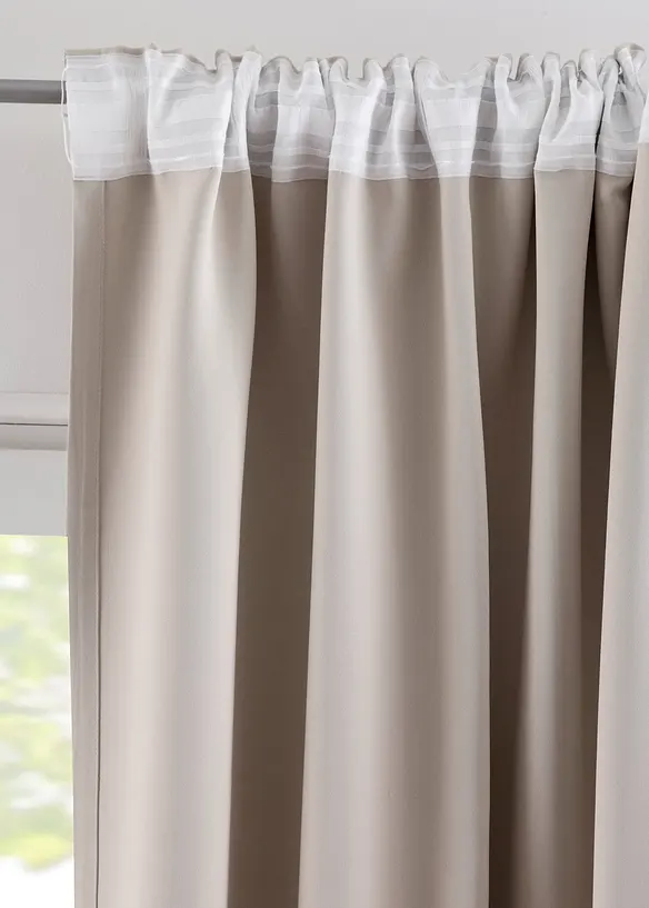 Abdunkelnder Vorhang, auch in extra lang (1er Pack) in beige - bonprix