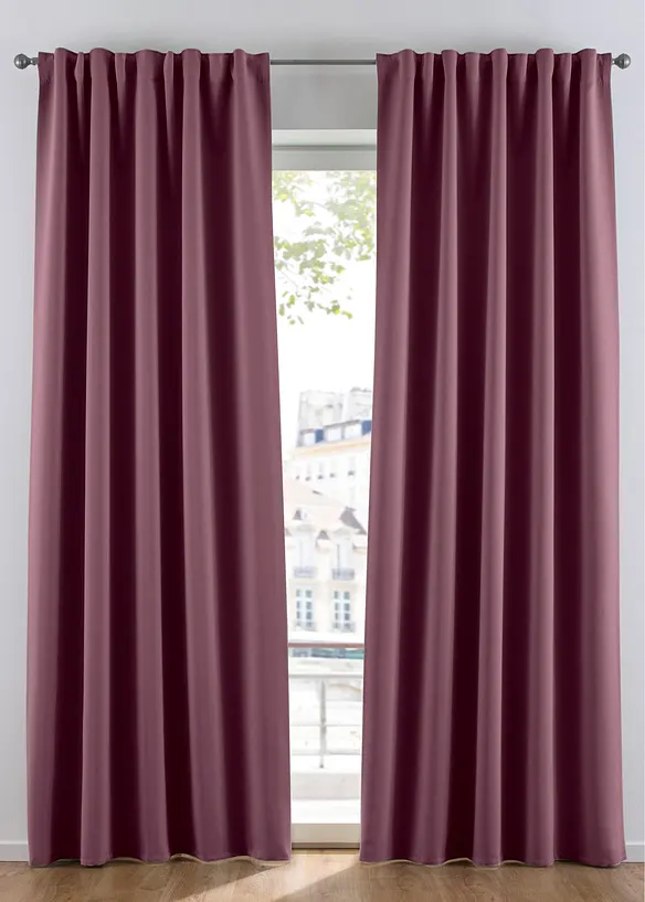 Abdunkelnder Vorhang, auch in extra lang (1er Pack) in lila - bonprix