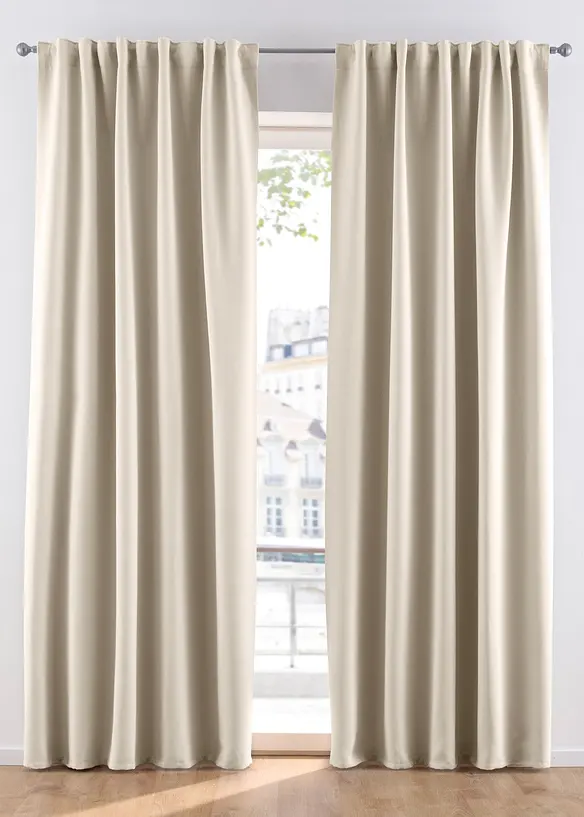 Abdunkelnder Vorhang, auch in extra lang (1er Pack) in beige - bonprix