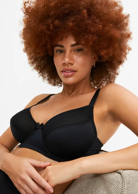 Minimizer-BH mit Mesh in schwarz von vorne (im Anschnitt) - bonprix