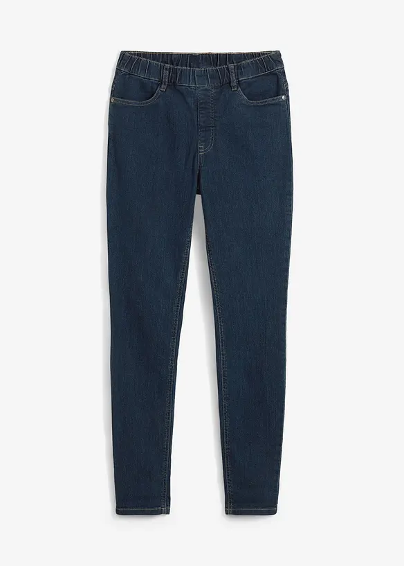 Jeggings High Waist, Bequembund in blau von vorne - bonprix Jeggings High Waist, Bequembund in blau von vorne - bonprix