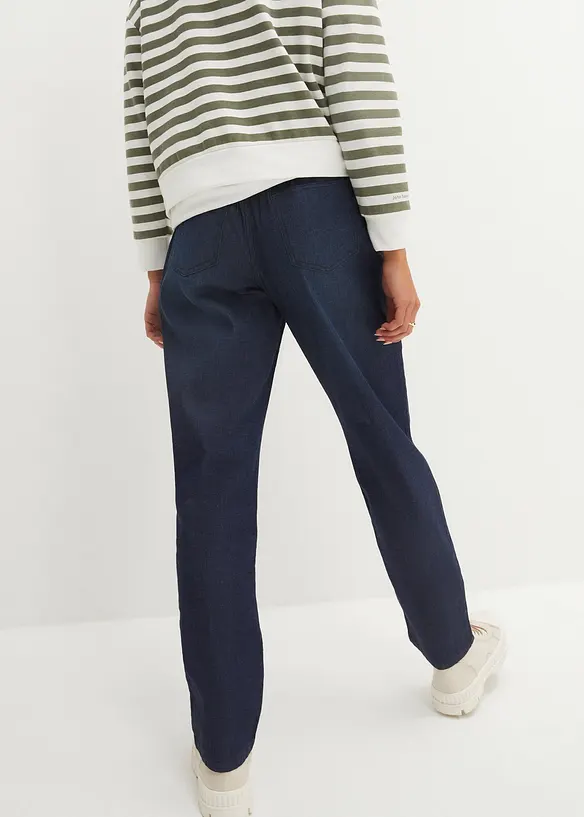 Straight Jeans High Waist, Bequembund (2er Pack) in blau von hinten - bonprix Straight Jeans High Waist, Bequembund (2er Pack) in blau von hinten - bonprix