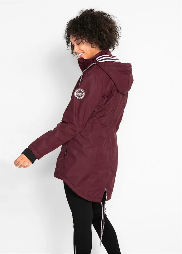 wasserdichte Funktions-Übergangsjacke in rot von hinten (im Anschnitt) - bonprix