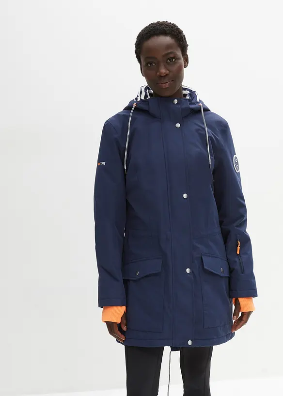 wasserdichte Funktions-Übergangsjacke in blau von vorne (im Anschnitt) - bonprix wasserdichte Funktions-Übergangsjacke in blau von vorne (im Anschnitt) - bonprix