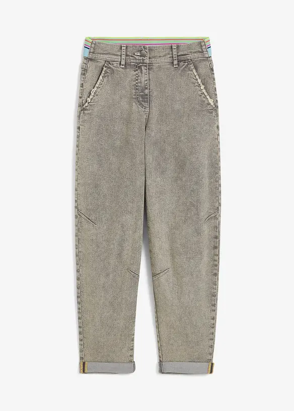 Boyfriend-Jeans mit Vintagewaschung in grau von vorne - bonprix Boyfriend-Jeans mit Vintagewaschung in grau von vorne - bonprix