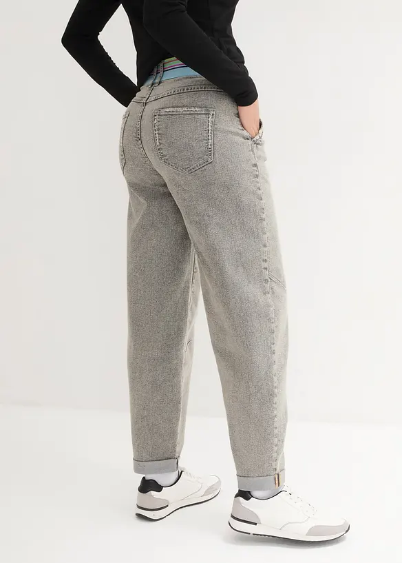 Boyfriend-Jeans mit Vintagewaschung in grau von hinten - bonprix Boyfriend-Jeans mit Vintagewaschung in grau von hinten - bonprix