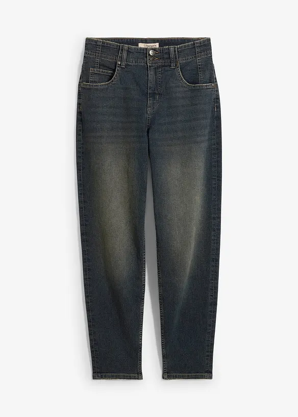 Mom-Jeans High Waist in blau von vorne - bonprix Mom-Jeans High Waist in blau von vorne - bonprix