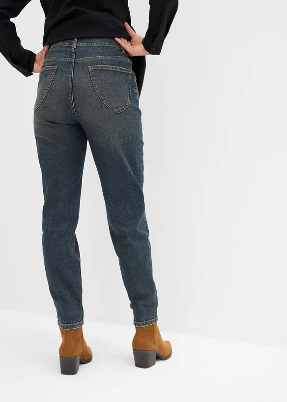 Mom-Jeans High Waist in blau von hinten - bonprix Mom-Jeans High Waist in blau von hinten - bonprix