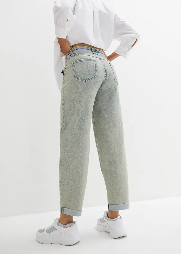 Boyfriend-Jeans mit Vintagewaschung in blau von hinten - bonprix Boyfriend-Jeans mit Vintagewaschung in blau von hinten - bonprix