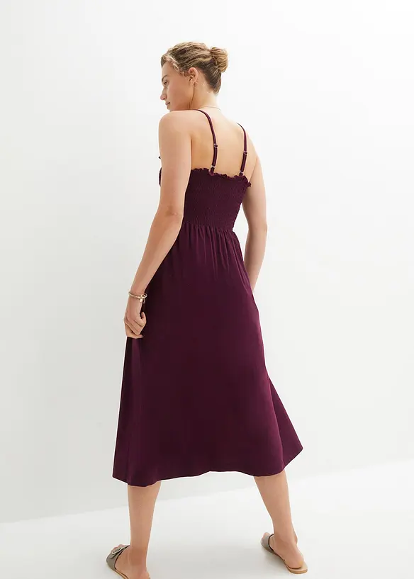 Jerseykleid aus reiner Bio-Baumwolle in lila von hinten (Totalaufnahme) - bonprix Jerseykleid aus reiner Bio-Baumwolle in lila von hinten (Totalaufnahme) - bonprix