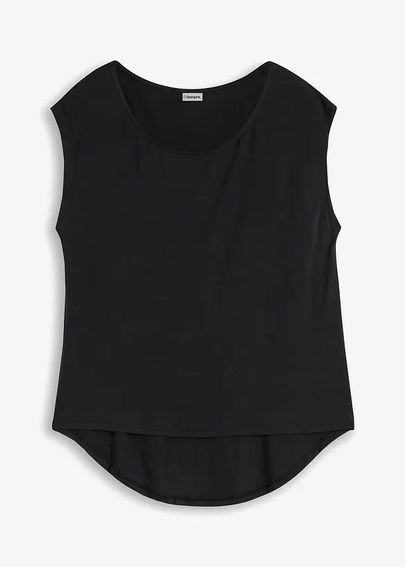 Shirt aus softem Viskose-Mix in schwarz von vorne - bonprix Shirt aus softem Viskose-Mix in schwarz von vorne - bonprix